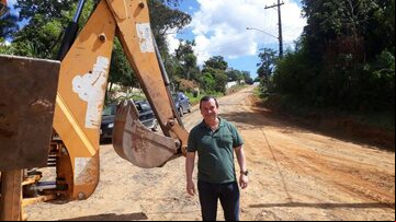 Jarbas Aguiar, quando ainda era prefeito, em 2018. Foto: Divulgação | PMBM