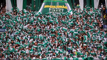 Soccer Football - Brasileiro Championship - Palmeiras v Fluminense - Allianz Parque, Sao Paulo, Brazil - December 3, 2023 Palmeiras fans inside the stadium before the match REUTERS/Amanda Perobelli. Foto: Amanda Perobelli / Reuters